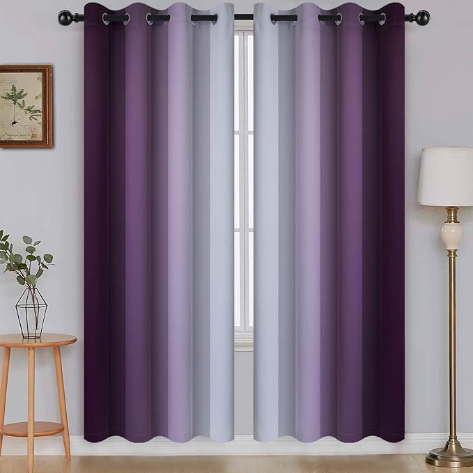 SimpleHome Ombre Room Darkening Curtains