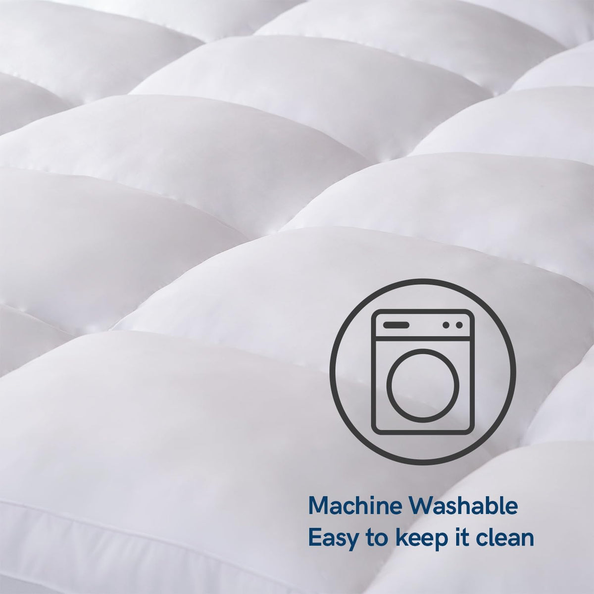ELEMUSE Cal King Mattress Topper for Back Pain, Extra Thick Mattress Pad Cover, Plush Soft Pillowtop with Elastic Deep Pocket, Overfilled Down Alternative Filling