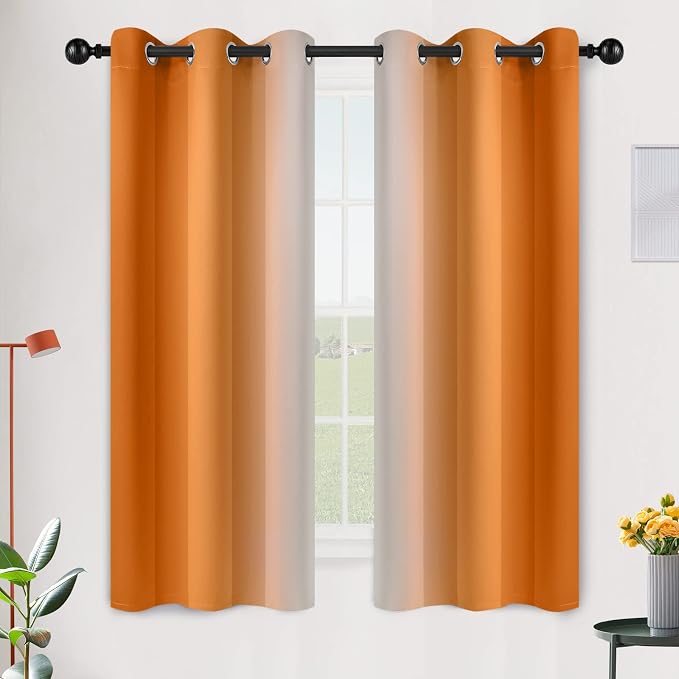 SimpleHome Ombre Room Darkening Curtains