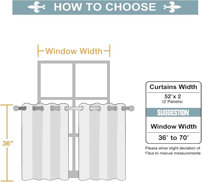 ChrisDowa Small Window Curtains