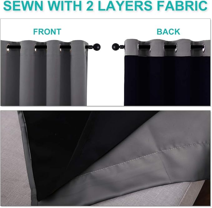 NICETOWN 100% Blackout Curtains