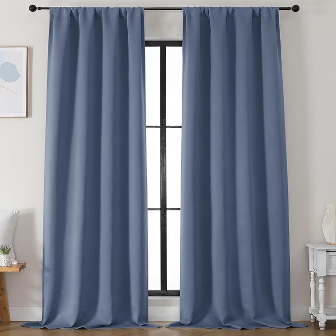 Simplebrand Denim Blackout Curtains