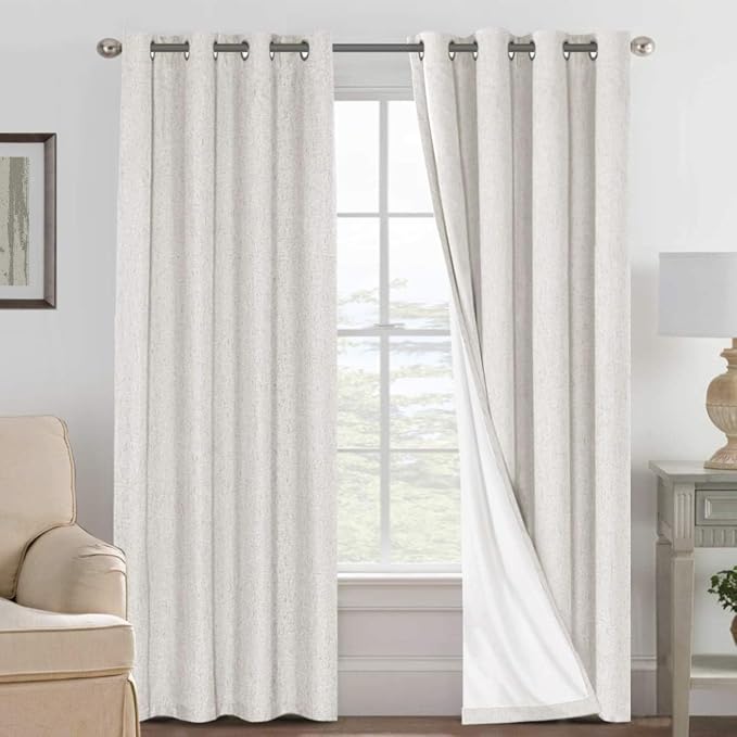 H.VERSAILTEX Ivory Blackout Curtains
