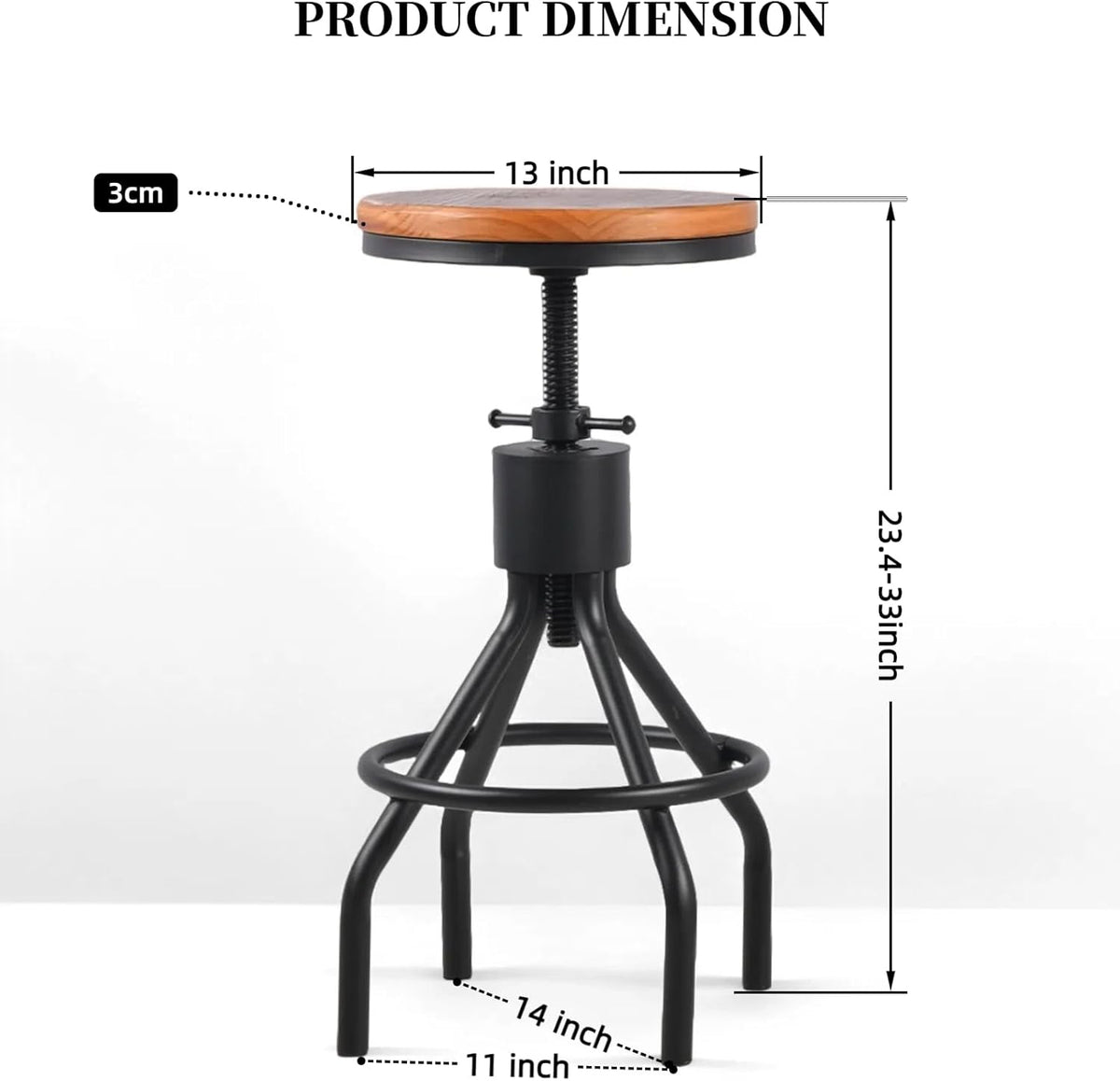 Industrial Rectangle Bar Table with Set of 2 Bar Stools Vintage 3 Pieces Pub Table Set for Home Office Farmhouse Dinner Table with Chairs
