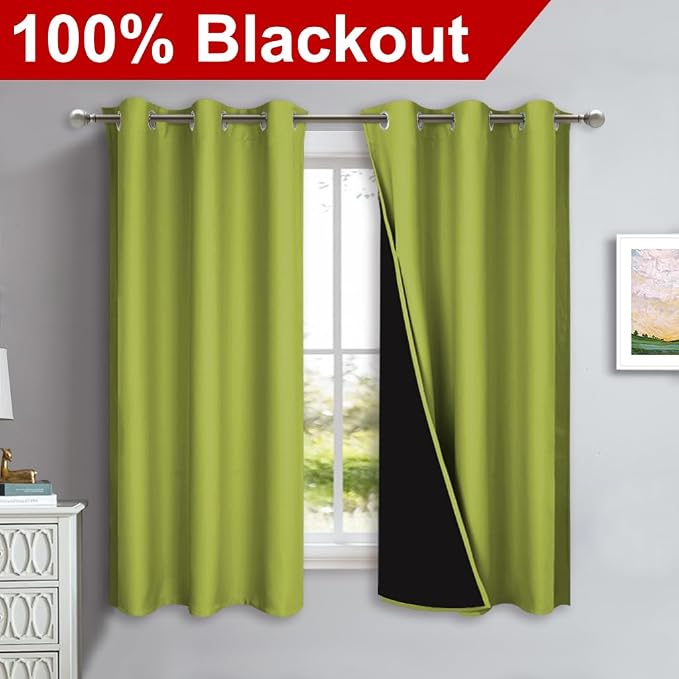 NICETOWN 100% Blackout Short Curtains