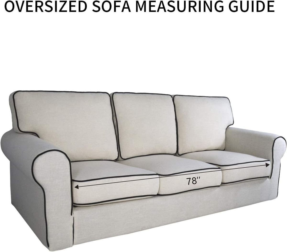 PureFit Reversible Sofa Couch Cover Water Resistant Couch Covers for 3 Cushion, Washable Furniture Cover with Non-Slip Foam and Adjustable Strap for Dogs, Pets (Oversized Sofa, Chocolate/Beige)