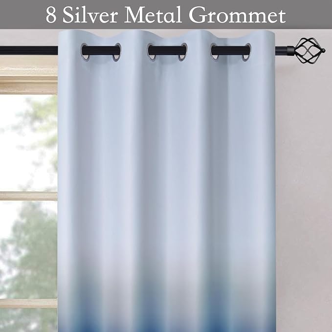SimpleHome Ombre Room Darkening Curtains