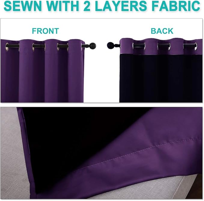 NICETOWN 100% Blackout Curtains