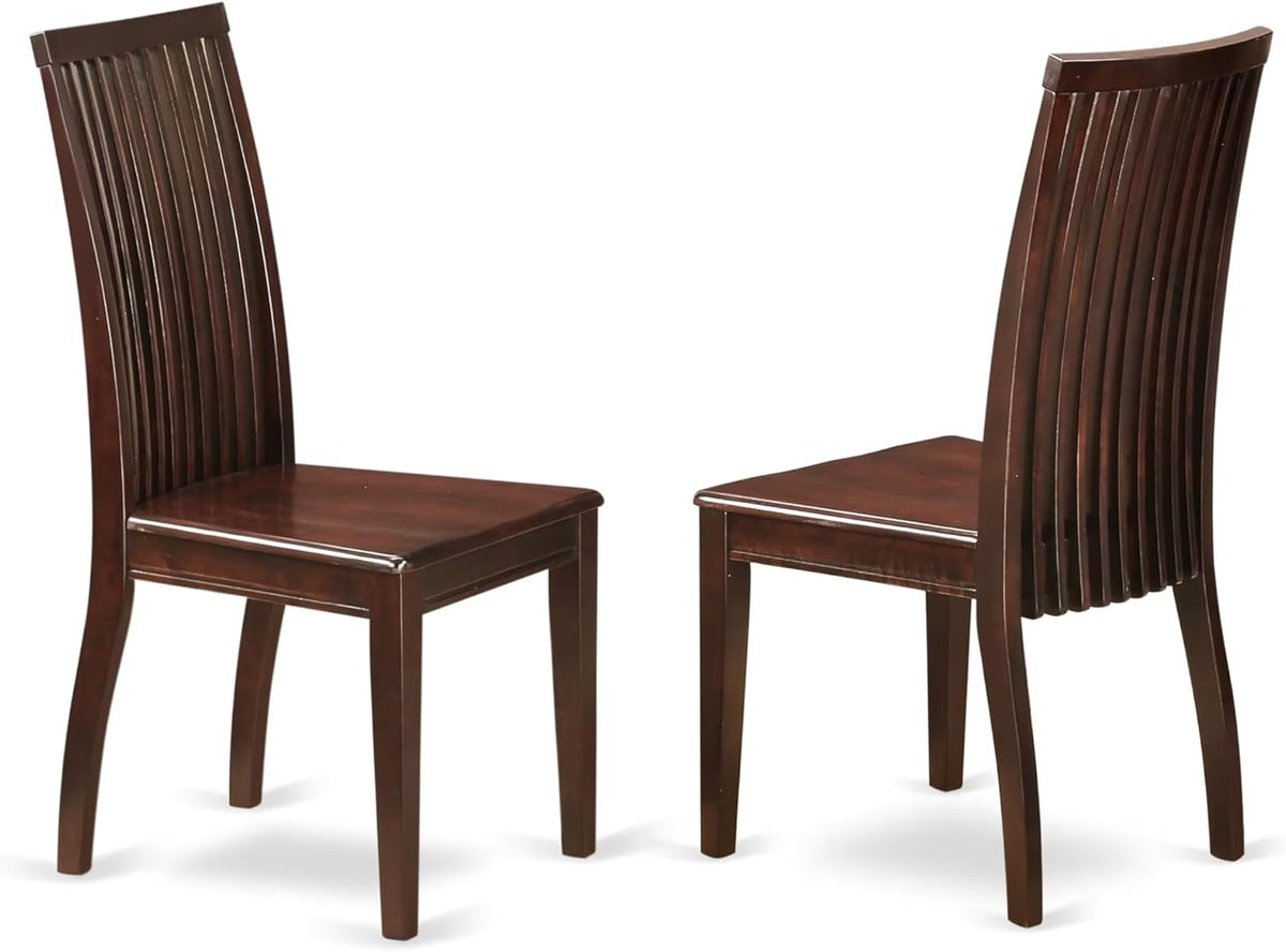 East West Furniture DOIP7-MAH-W 7 Piece Dining Table Set Consist of a Rectangle Dining Room Table with Butterfly Leaf and 6 Wood Seat Chairs, 42x78 Inch, Mahogany