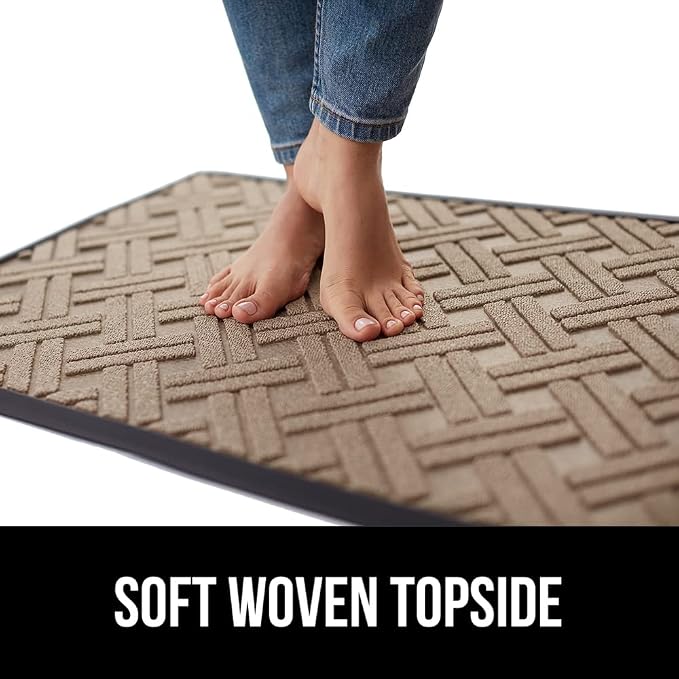 GORILLA GRIP 100% Waterproof All-Season WeatherMAX Doormat 35x23, US Designed