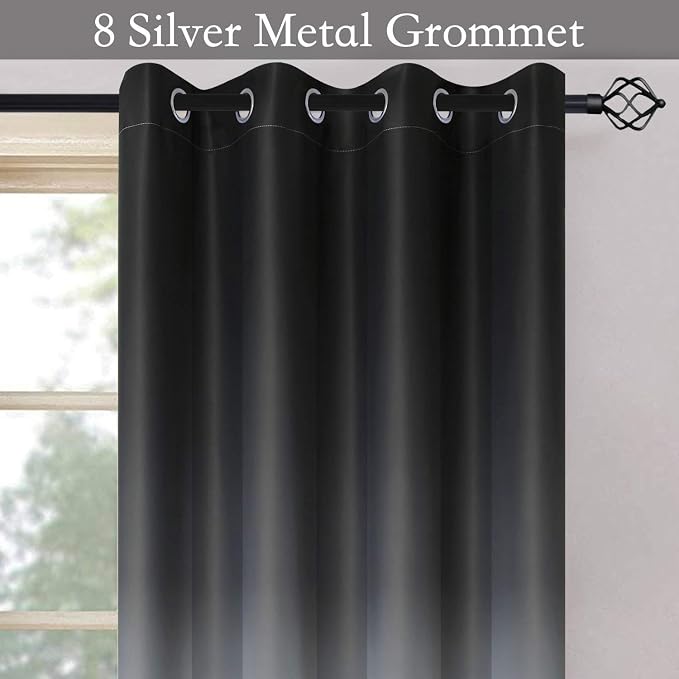 SimpleHome Ombre Room Darkening Curtains