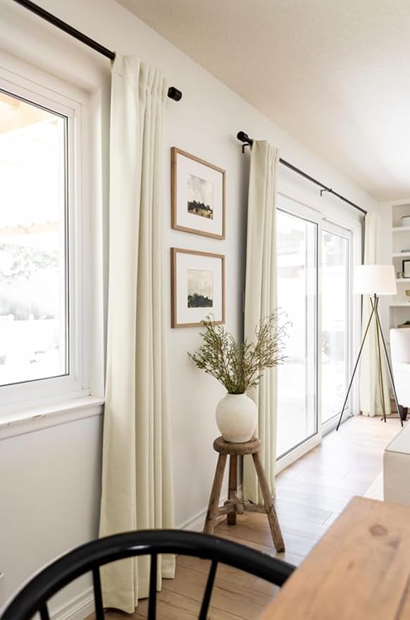 100% Blackout Shield Linen Blackout Curtains