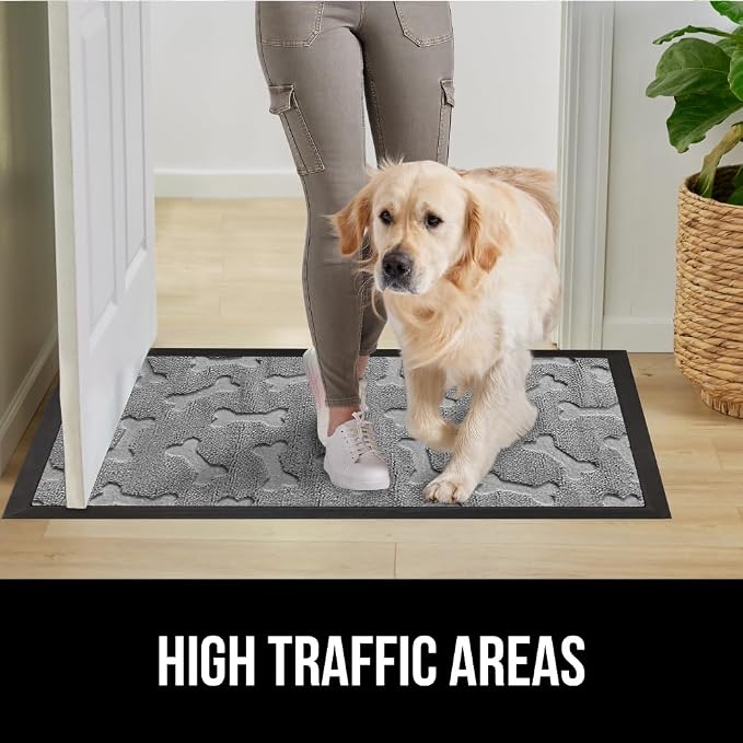 GORILLA GRIP 100% Waterproof All-Season WeatherMAX Doormat, US Designed Natural