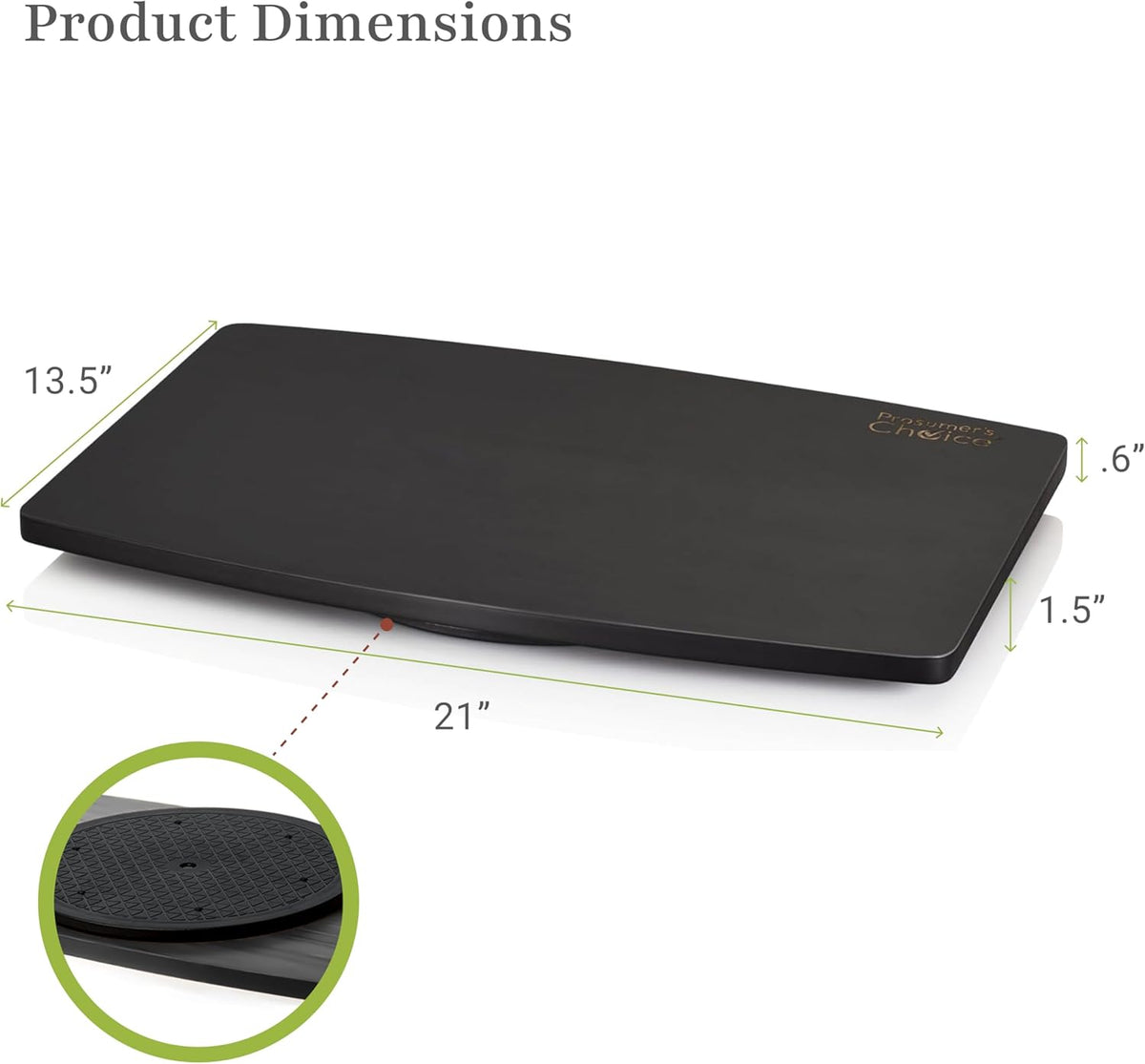 Prosumer's Choice Wooden TV Swivel Stand for LED/LCD TV, Monitors, Stereos, 21 inch Base Surface - Steel Ball Bearings - 360˚ Rotation - Black