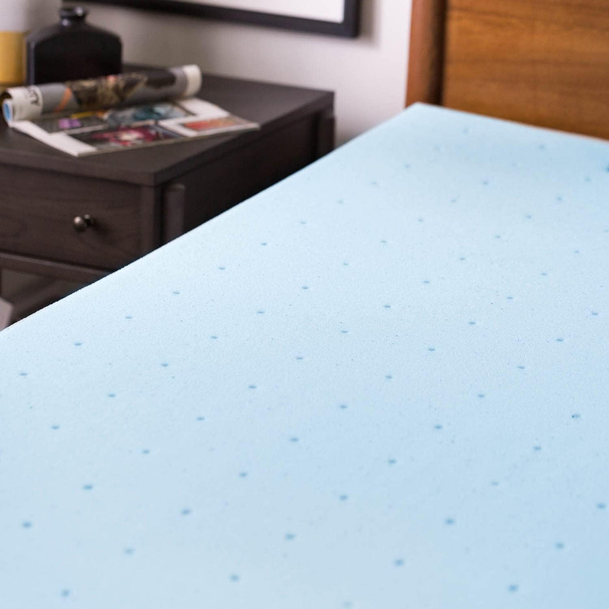 LUCID 3 Inch Mattress Topper Full XL - Gel Infused Memory Foam – Memory Foam Mattress Topper Full – Ventilated Design – CertiPur Certified