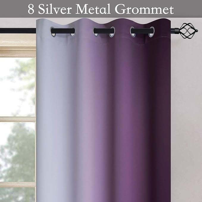 SimpleHome Ombre Room Darkening Curtains