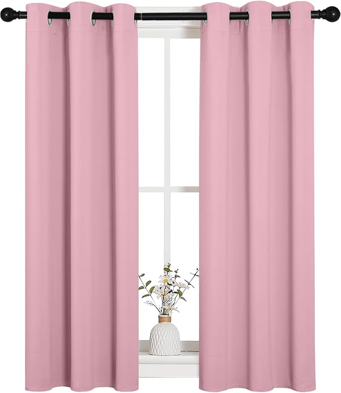 NICETOWN Window Curtain Panels, Thermal Insulated Solid Grommet Blackout