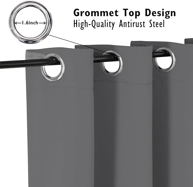 ChrisDowa Blackout Curtains 63 inches Long