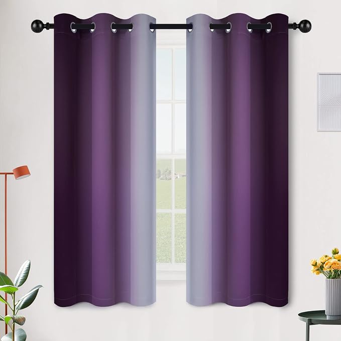 SimpleHome Ombre Room Darkening Curtains