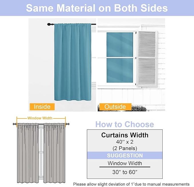 Simplebrand Ava Turquoise Blackout Curtains