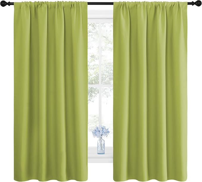 NICETOWN Green Blackout Draperies Curtains