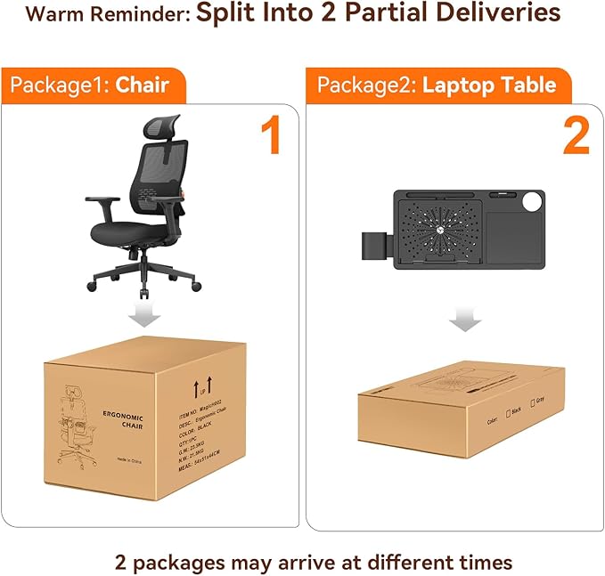 Newtral Ergonomic Office Chair with Adaptive Lumbar Support- High Back Desk Chair with Adjustable Headrest, 3D Armrest, Adjustable Seat Depth & Height, Home Office
