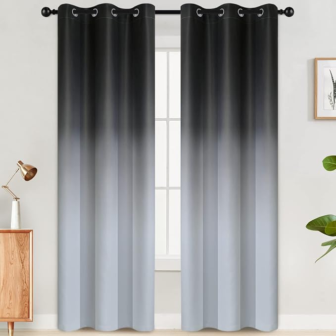 SimpleHome Ombre Room Darkening Curtains