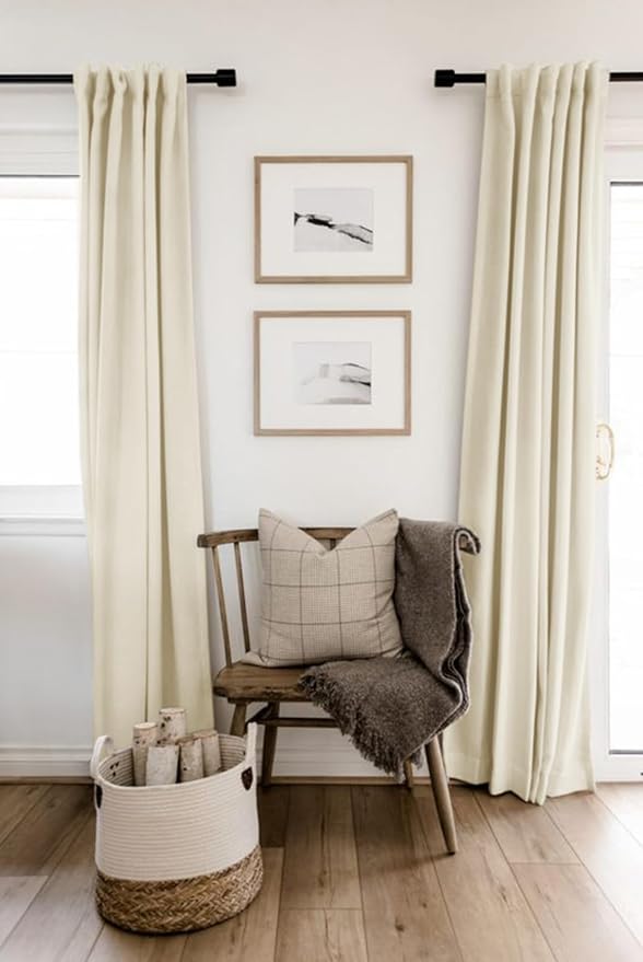 100% Blackout Shield Linen Blackout Curtains