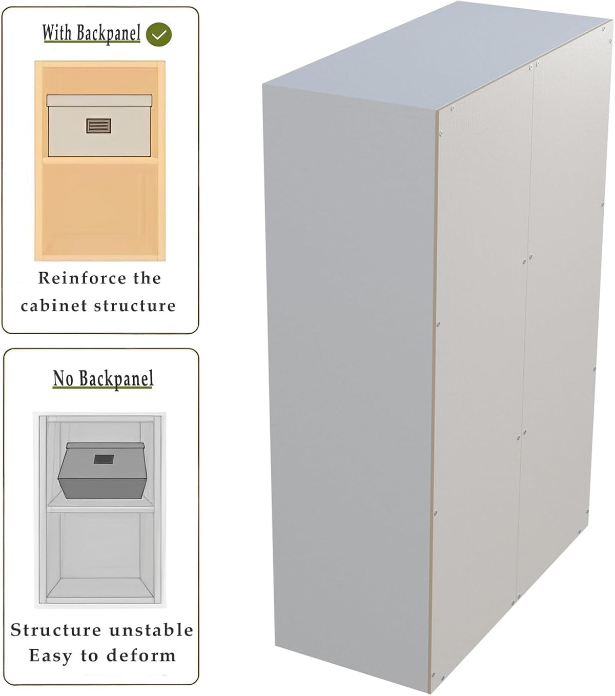 6-Cube Storage Shelf Bookcase - Wooden 3-Tier Floor Standing Open Bookshelf for Home and Office, Display Cabinet, Warm White