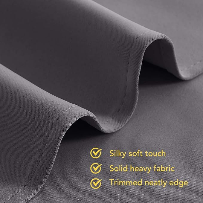 NICETOWN Bedroom Curtains Blackout Drapery Panels, Three Pass Microfiber