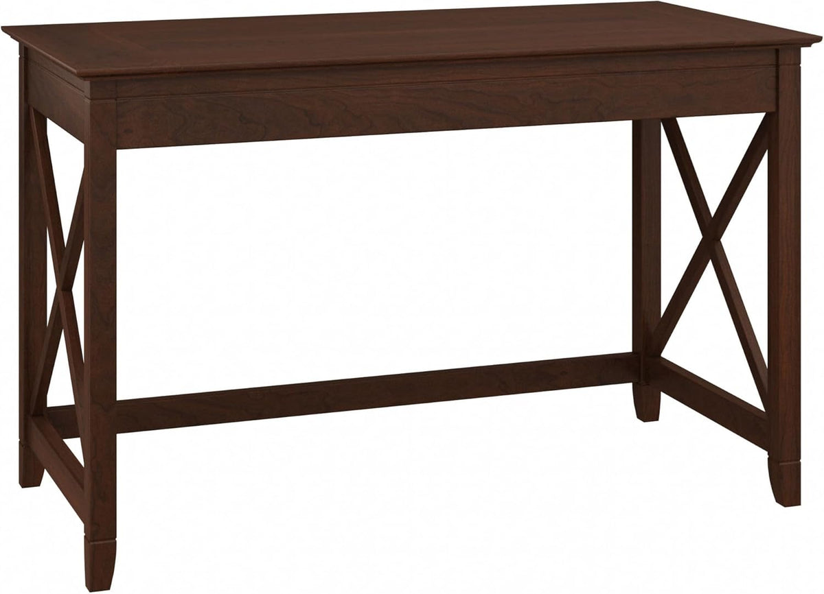 Bush Furniture Key West Writing Desk for Home Office in Bing Cherry 48W Small Modern Farmhouse Table