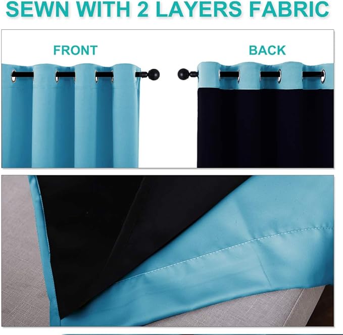 NICETOWN Extra Long Truly Blackout Drapes
