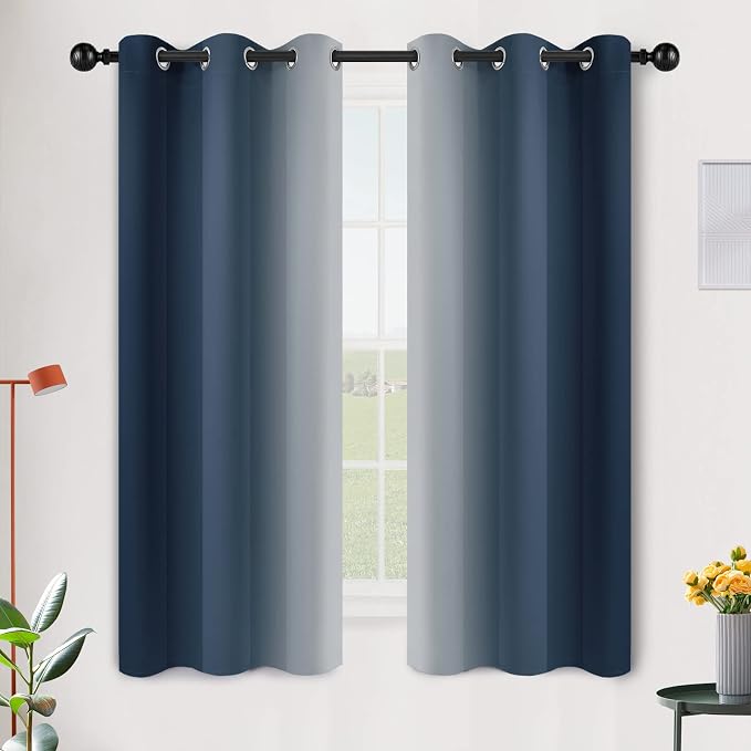 SimpleHome Ombre Room Darkening Curtains
