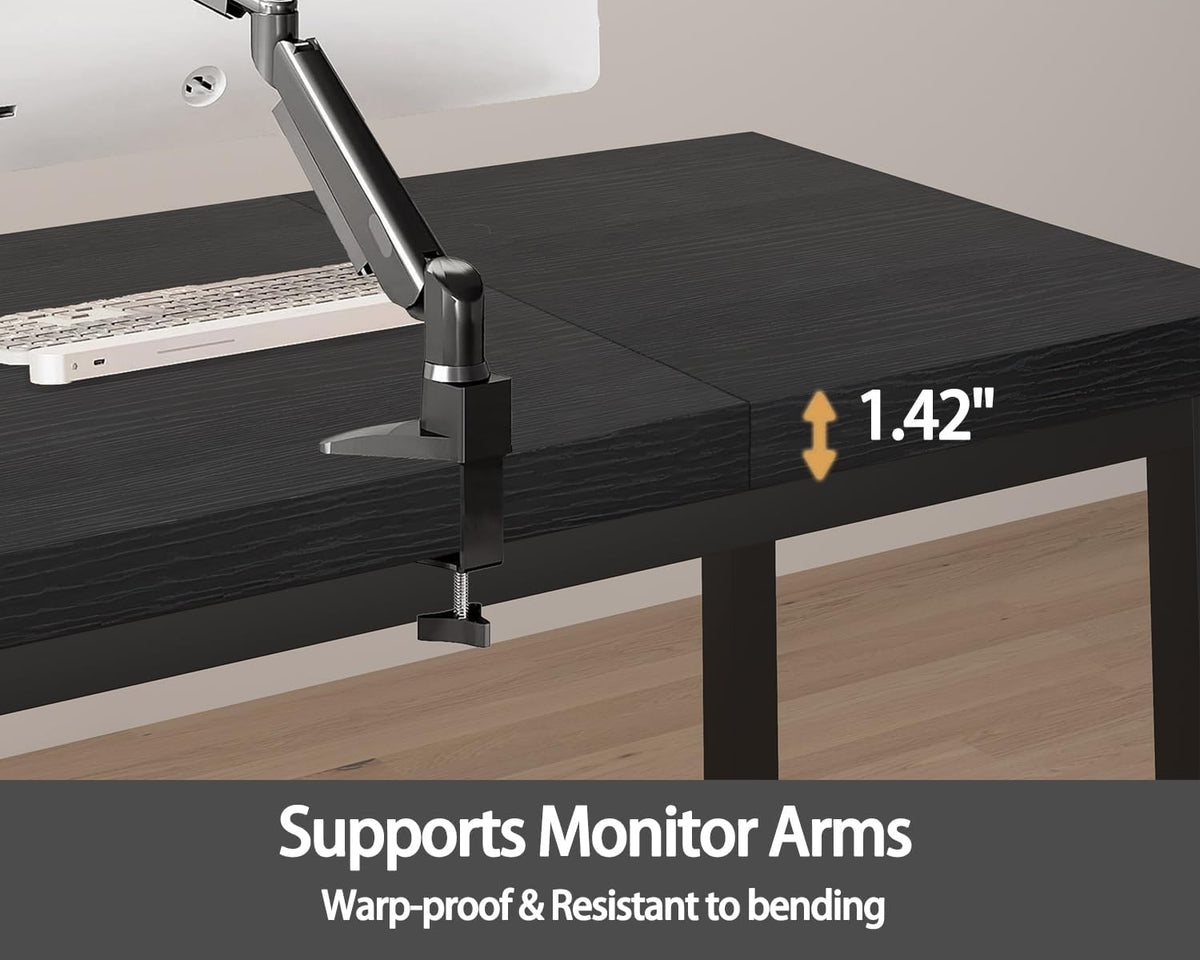 70.8 Inch Large Computer Desk, Long Gaming Table, Modern Two Person Desk Large Executive Office Desks, Double Desk at Home, Perfect for Work, Gaming, Studying, and Writing, Etc. Black.
