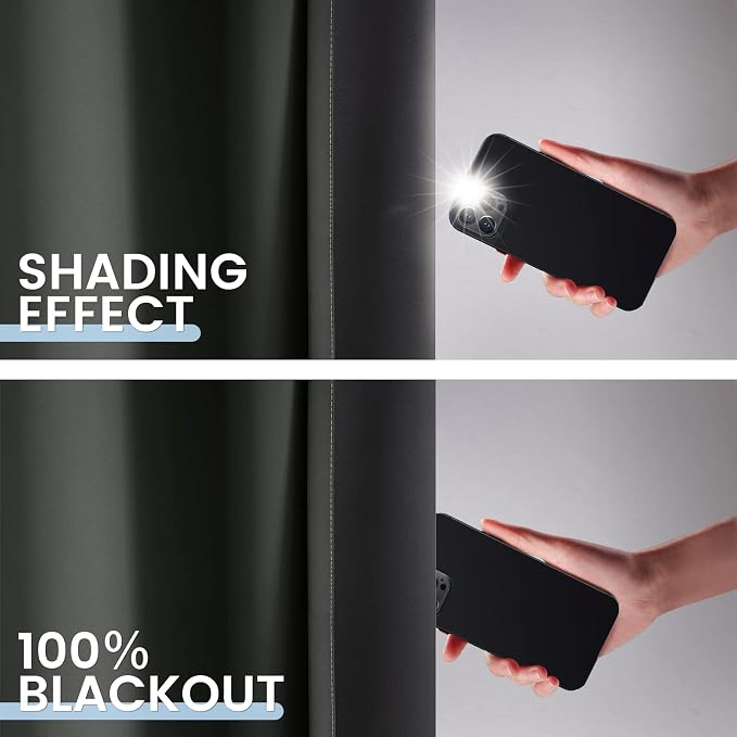 SimpleHome 100% Blackout Ombre Room Darkening Curtains