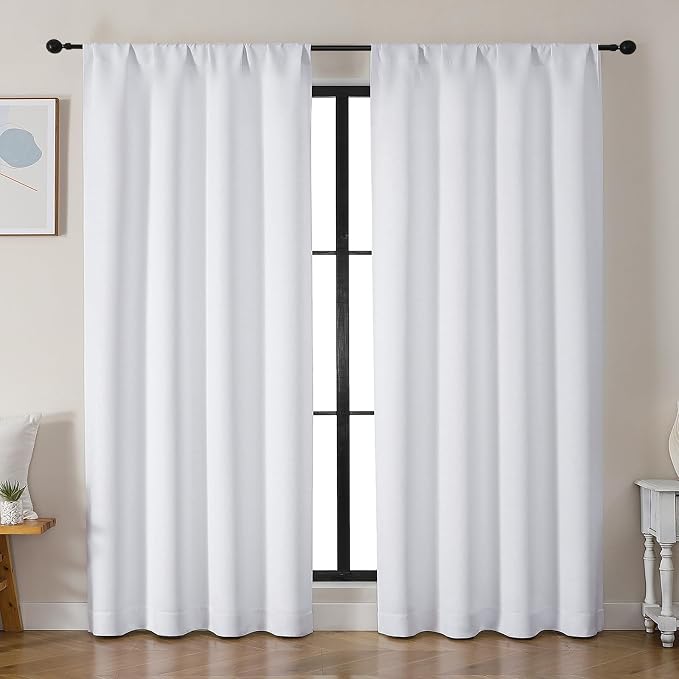 Simplebrand Ava Pure White Curtains