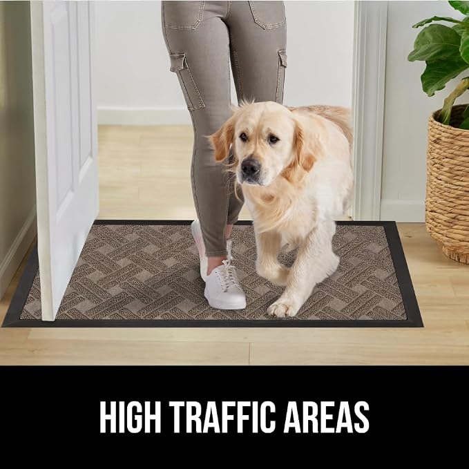GORILLA GRIP 100% Waterproof All-Season WeatherMAX Doormat 35x23, US Designed