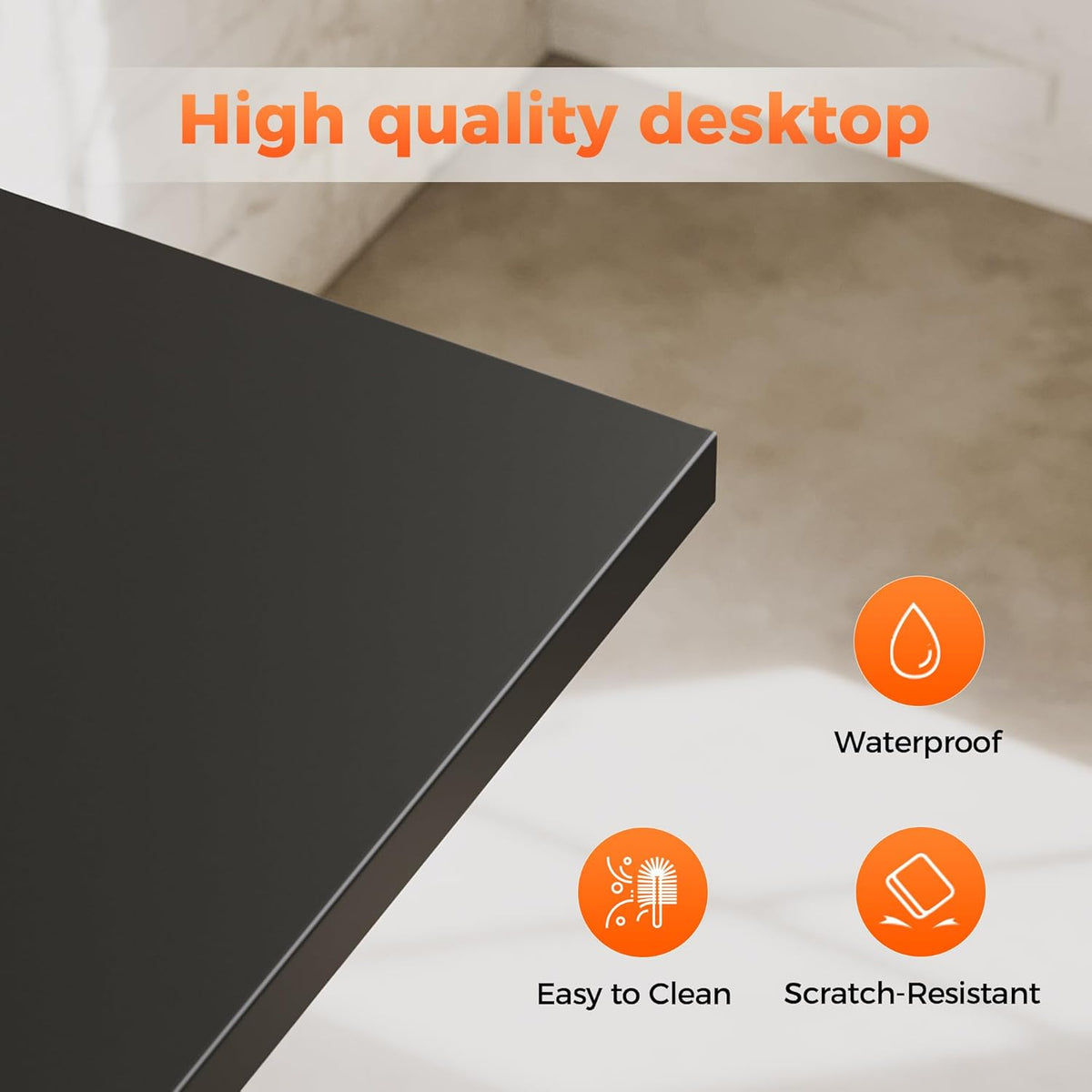 Rolling Computer Desk with Wheels, Gaming Desk for Small Spaces, Modern Simple Style Table for Home Office, Study Writing Table (Caster, Black, 24 inch)