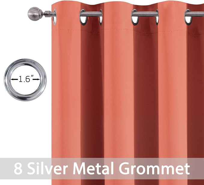 Yakamok 96 inch Long Solid Blackout Curtains