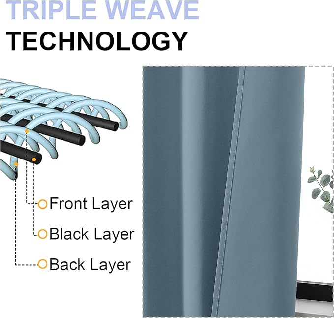 Simplebrand Blackout Extra 10ft Curtains