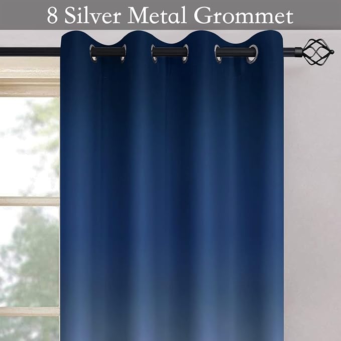 SimpleHome Ombre Room Darkening Curtains