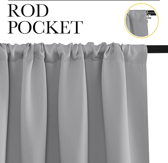 NICETOWN RV Blackout Curtains for Camper Windows, Short Room Darkening Curtains