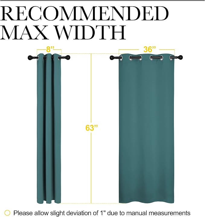 NICETOWN Thermal Insulated Solid Grommet Blackout Curtains/Drapes/Panels