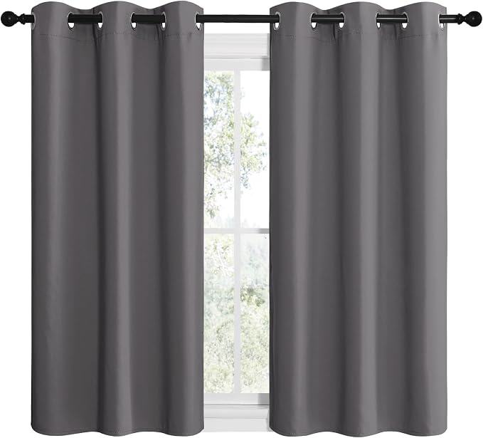 NICETOWN Bedroom Curtains Blackout Drapery Panels, Three Pass Microfiber