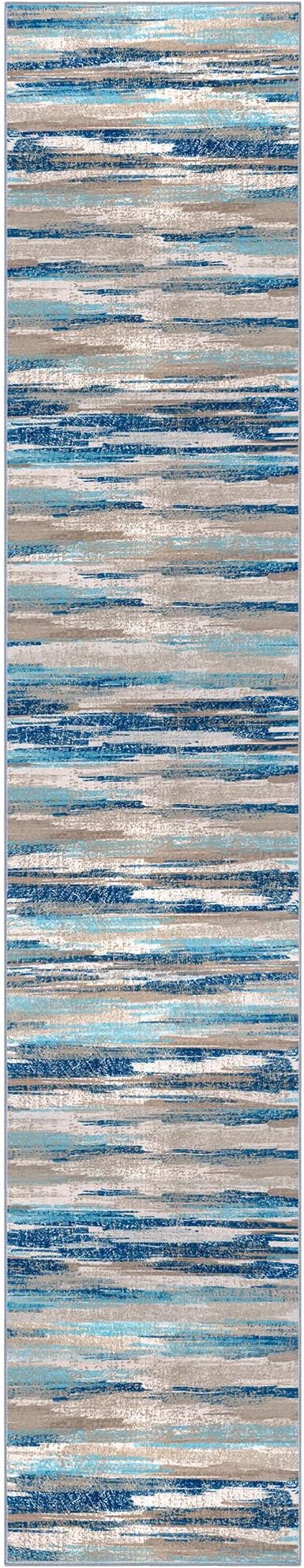 Lansny Modern Abstract Runner Rug 3x14