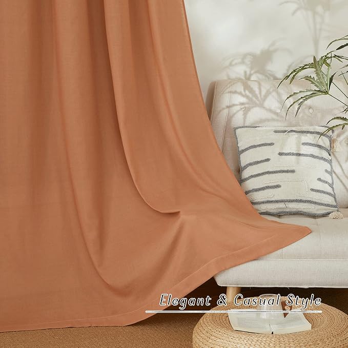 NICETOWN Linen 36 inch Curtains