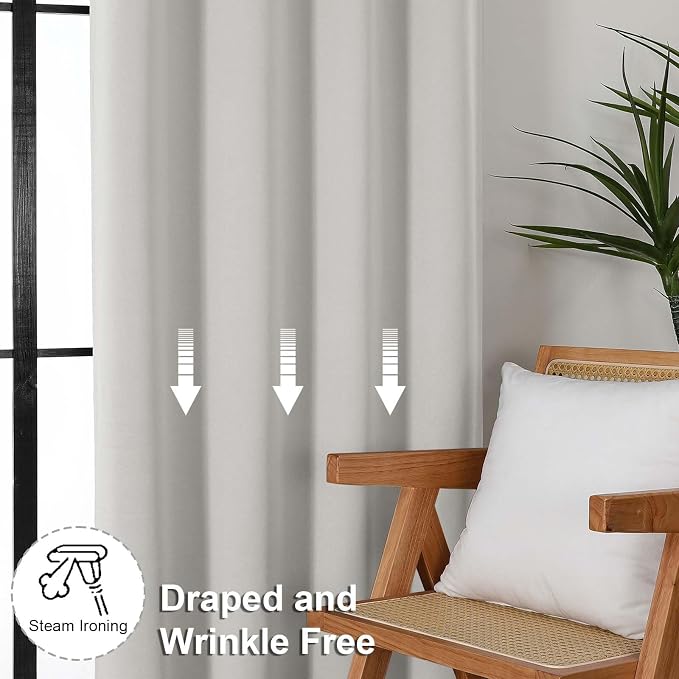 Simplebrand Ava Natural Blackout Curtains