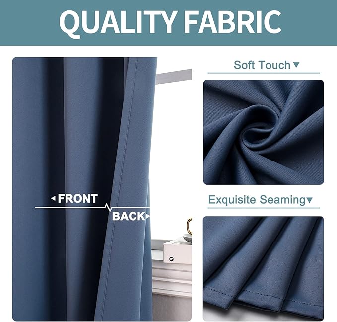 ChrisDowa Small Window Curtains 50 inches Long