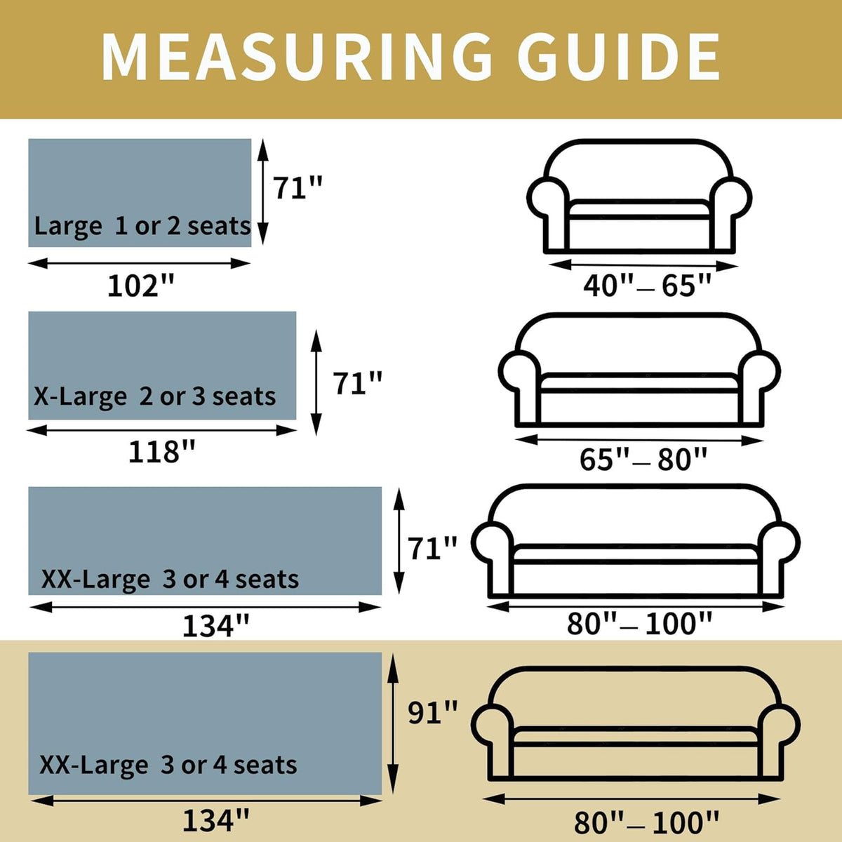 Non Slip Sofa Covers Couch Covers for 3 Cushion Couch Sofa Pet Friendly Washable Couch Covers for Sofa, Soft Thick Sectional Couch Covers L Shape Furniture Protector for Kids, Dogs 91" X134"