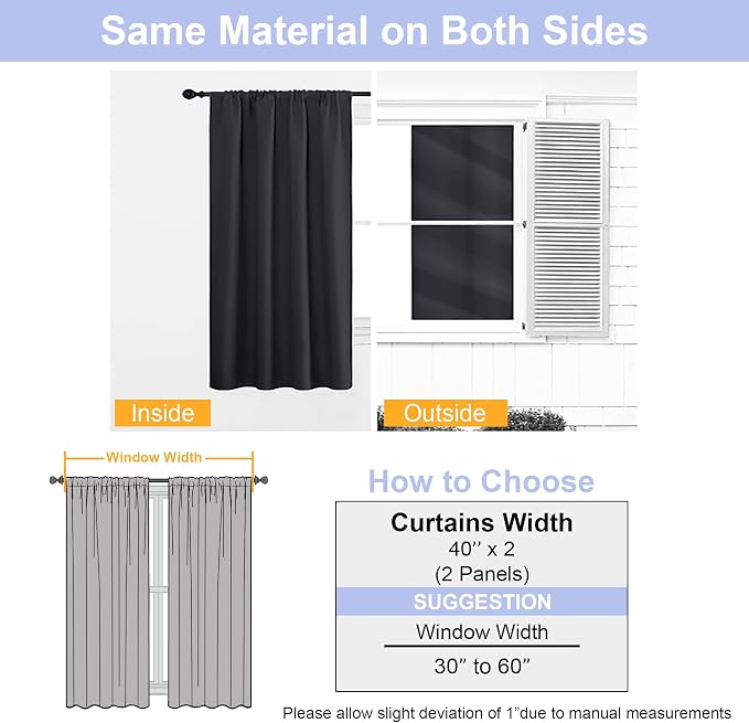 Simplebrand Ava Halloween Black Blackout Curtains